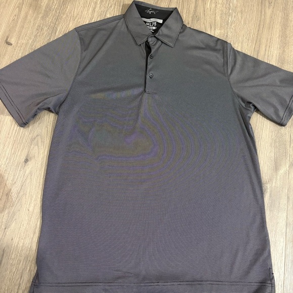 Greg Norman Men's Play Dry ML75 Tech Performance Golf Polo Black/Gray Sz L Sport - Picture 4 of 7